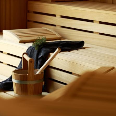 In one of the saunas