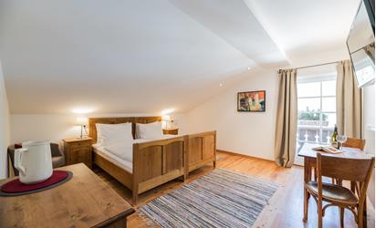 Schlafbereich der Suite Chalet