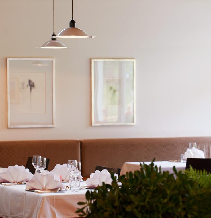 In the dining room