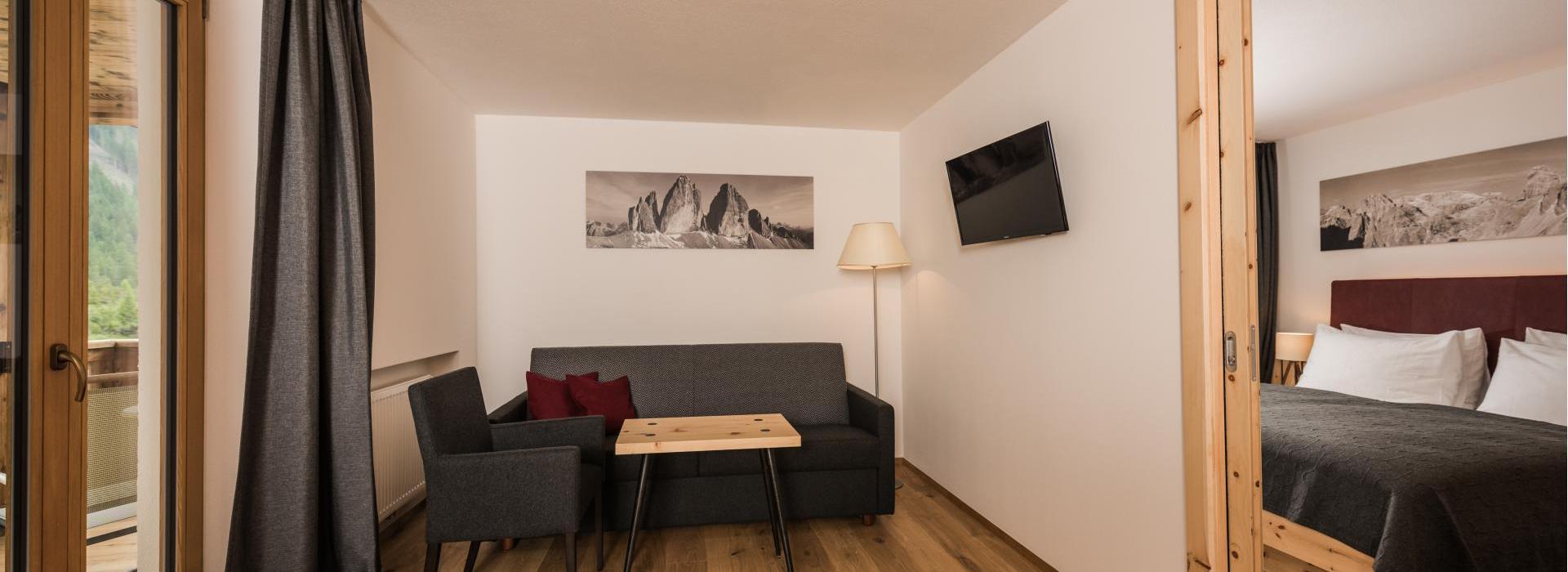 Juniorsuite mit Wohnteil und Balkon