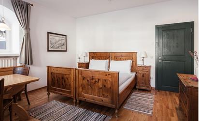 Schlafbereich der Suite Chalet