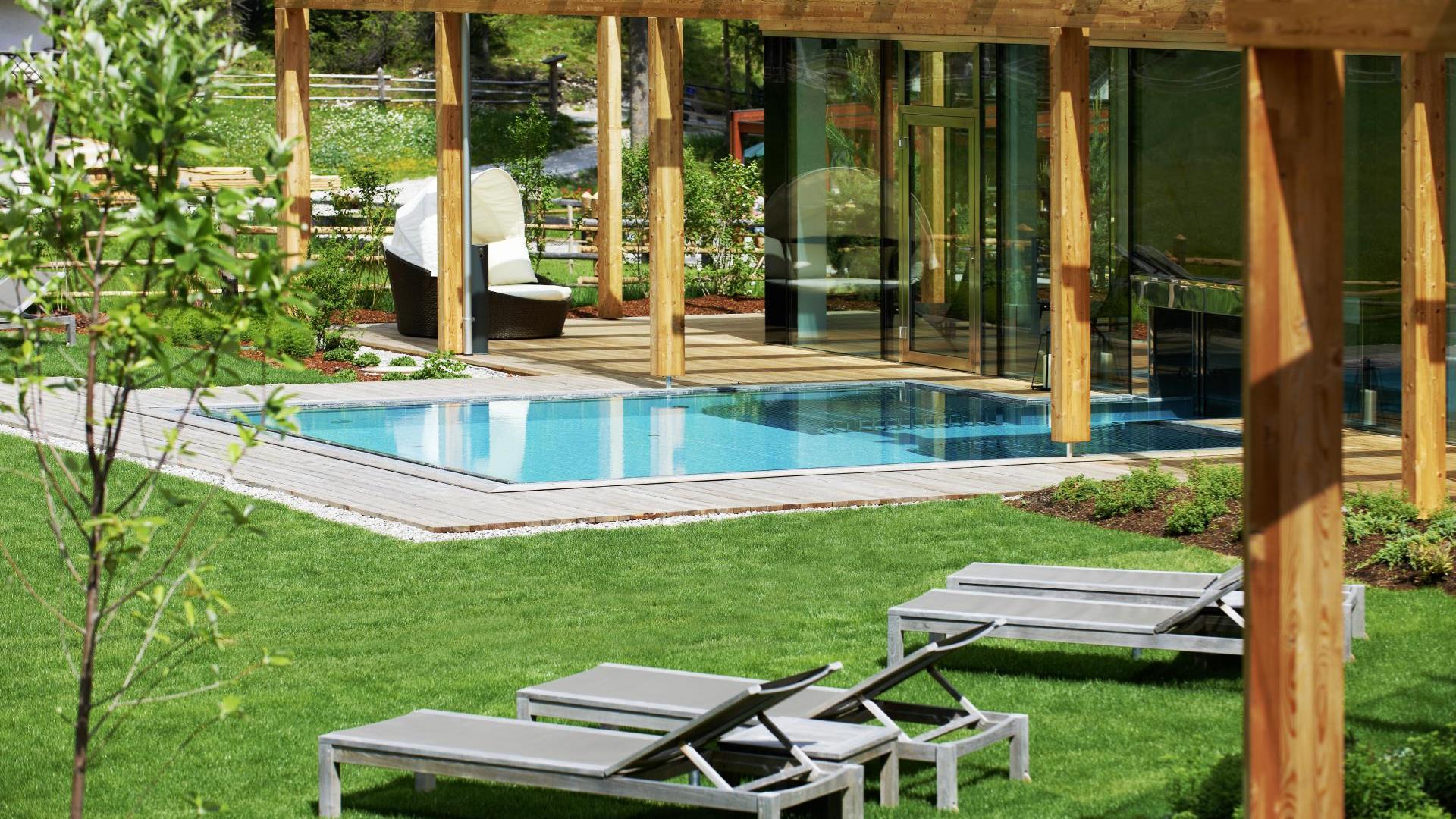 The outdoor pool