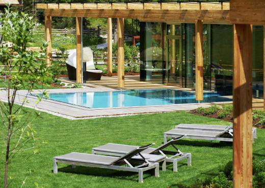 The outdoor pool