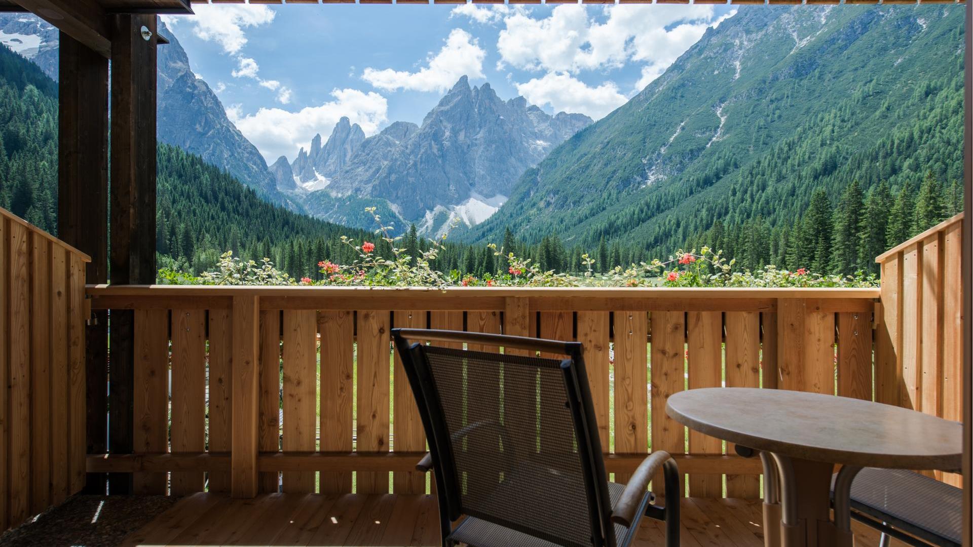 Il balcone della camera doppia Sepp Innerkofler Sud