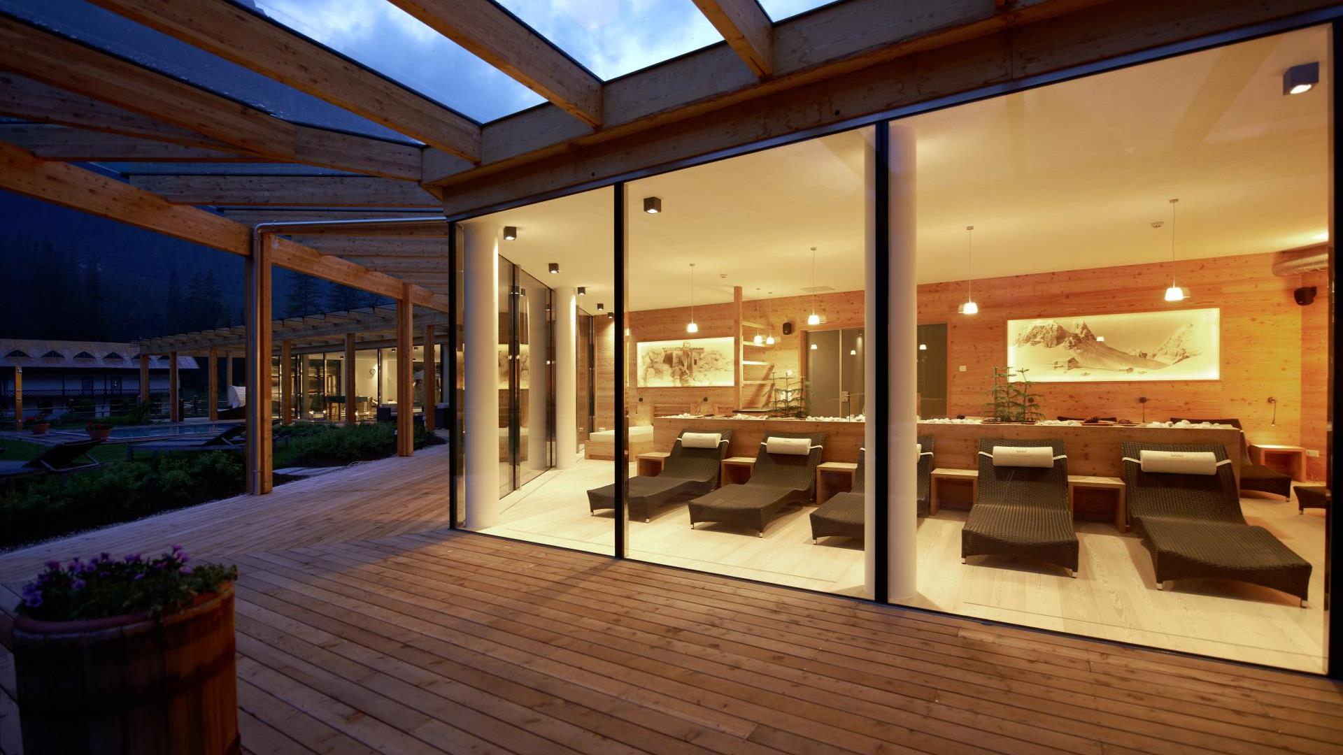 The relaxation room see from outside