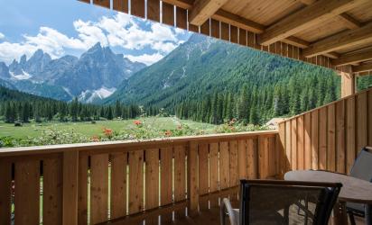Il balcone della camera doppia Sepp Innerkofler Sud