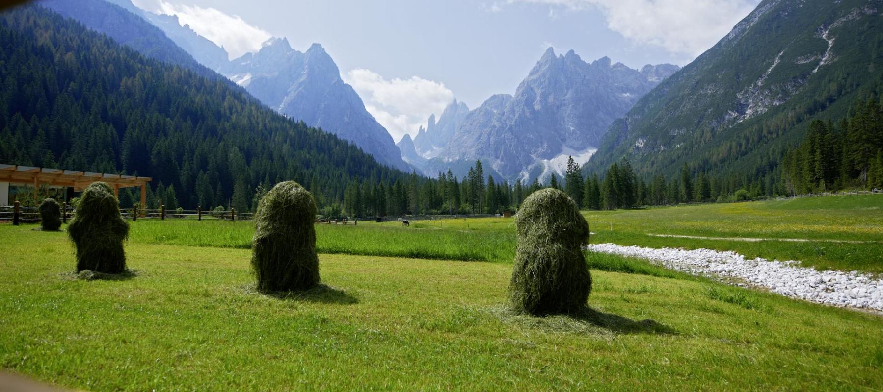 View on the Dolomites in summer